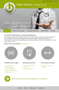 Business Webdesign für die Firma Walter Rehdanz GmbH & Co. KG
