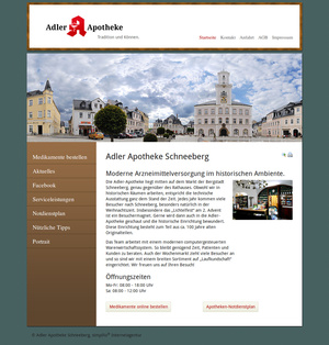 Webdesign Adler Apotheke Schneeberg Erzgebirge…