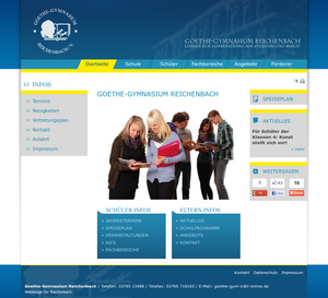 Homepage Überarbeitung für Goethe-Gymnasium Reichenbach…