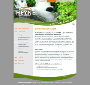 Homepage Überarbeitung für Physiotherapie Heyne…