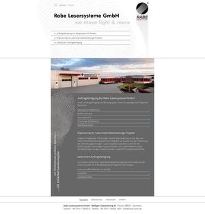 Homepageerstellung Rabe Lasersysteme GmbH in Plauen…