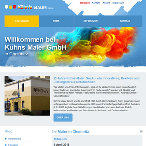 Webdesign Malerbetrieb Kühn's Maler GmbH…