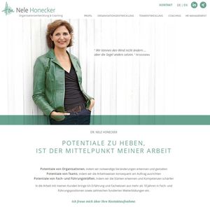 Webdesign Nele Honecker Organisationsentwicklung und Coaching…