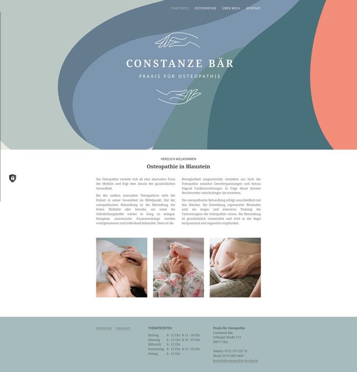 Webdesign Osteopathie Constanze Bär
