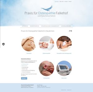 Webdesign Praxis für Osteopathie Falkehof…