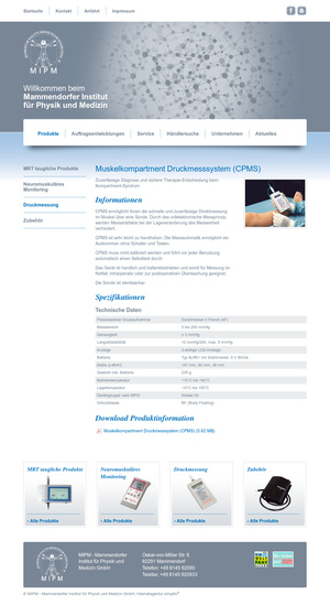 Webdesign Produktseite MIPM GmbH…