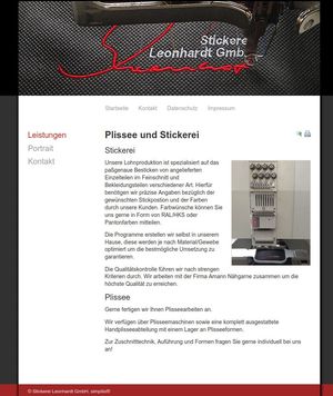 Webdesign Stickerein Leonhardt in Plauen…