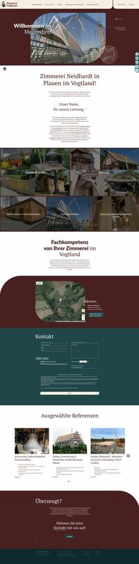 Webdesign Zimmerei Neidhardt