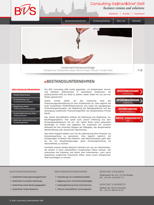 Website BVS-Consulting Bestandsunternehmen…
