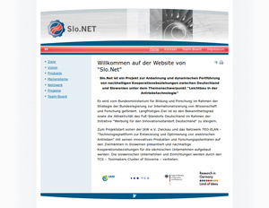 Website Kooperationsnetzwerk Slo.Net…