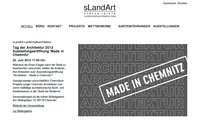 Website von sLandArt Landschaftsarchitektur Chemnitz
