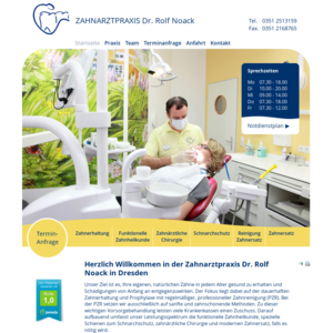Websdesign Zahnarztpraxis Dr. Rolf Noack in Dresden…